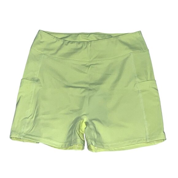 Halara Softlyzero Airy High Waisted Side Pocket Yoga Shorts Sz XS Yellow - Picture 5 of 8